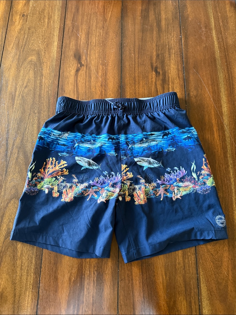 Abercrombie & Fitch Kids Navy Blue Patch Logo Short Size 11/12